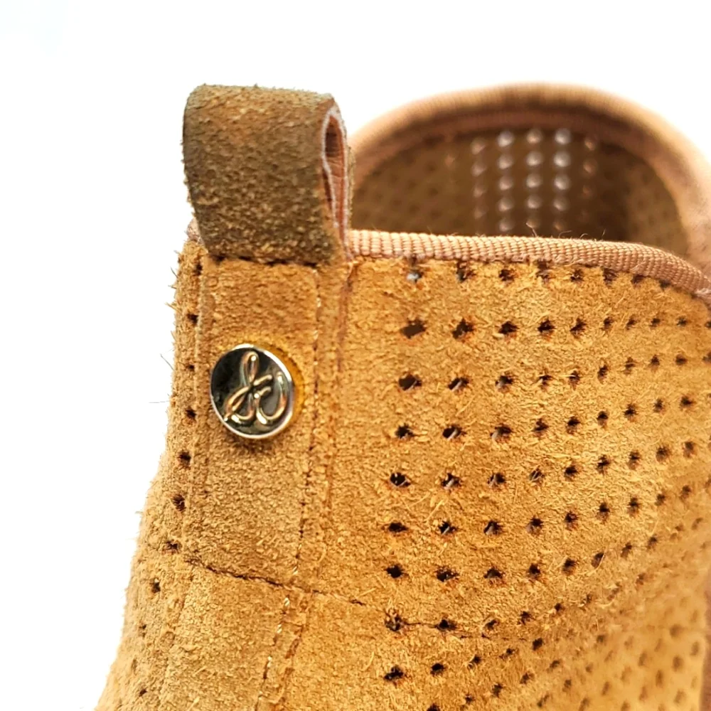 Sam Edelman Rio Tan Leather Ankle Boots 7